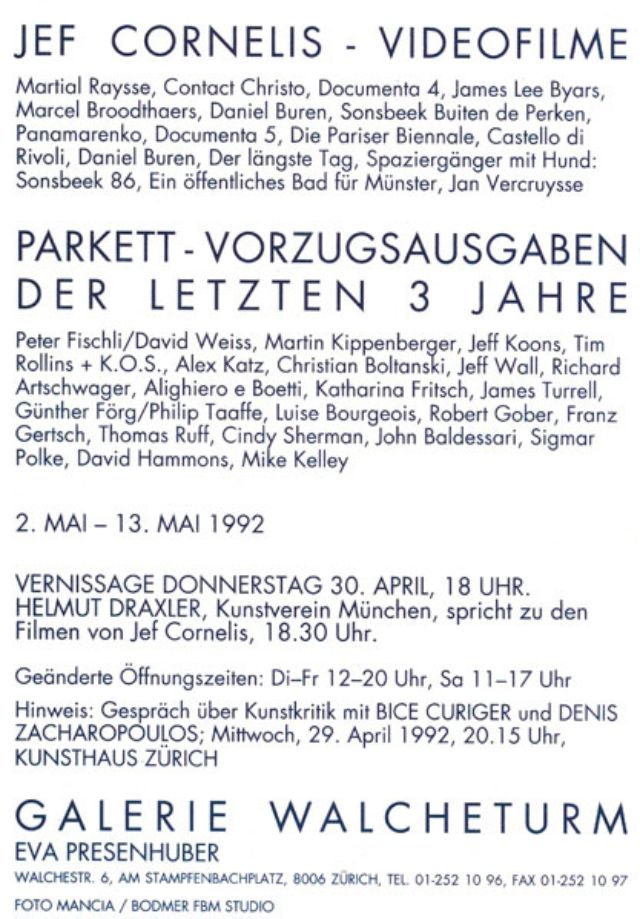 Jef Cornelis-Videofilme und Parkett – Vorzugsausgaben der letzten 3 Jahre